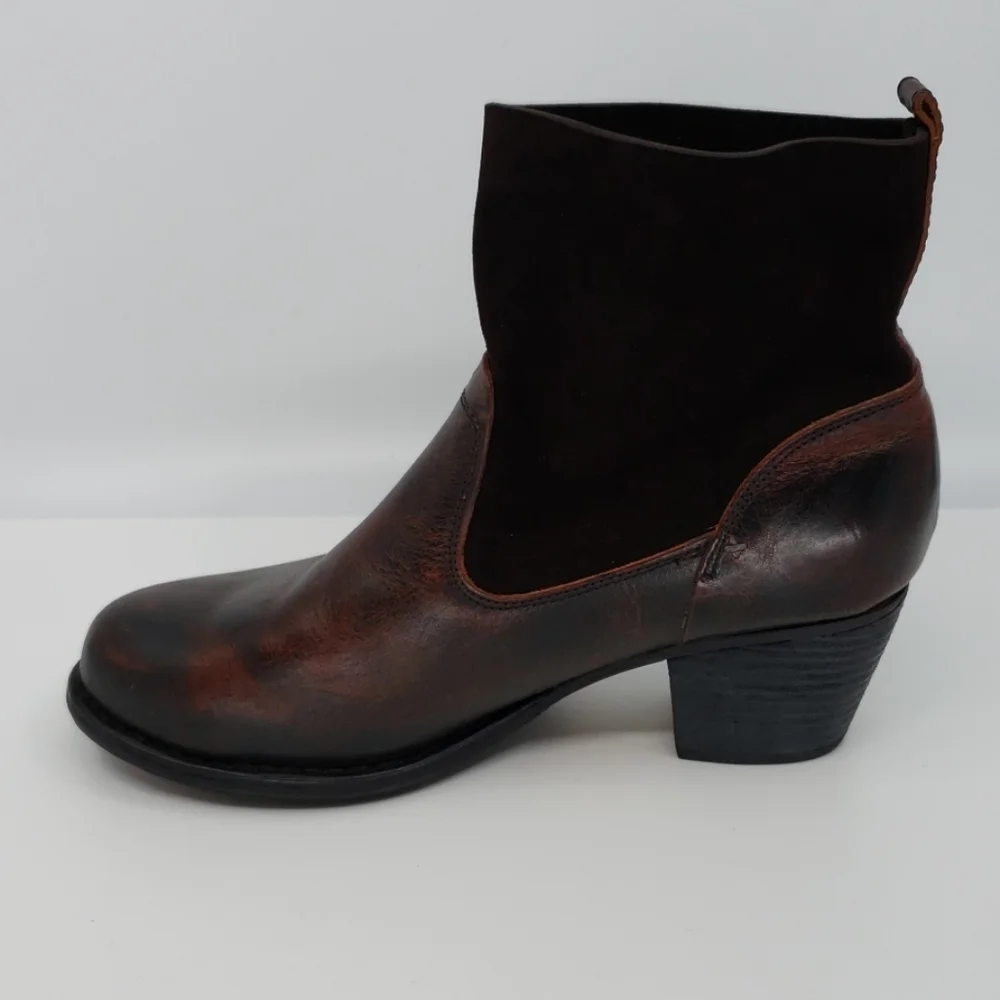 rag & bone Brown Leather and Suede Ankle Boots - Picture 5 of 8